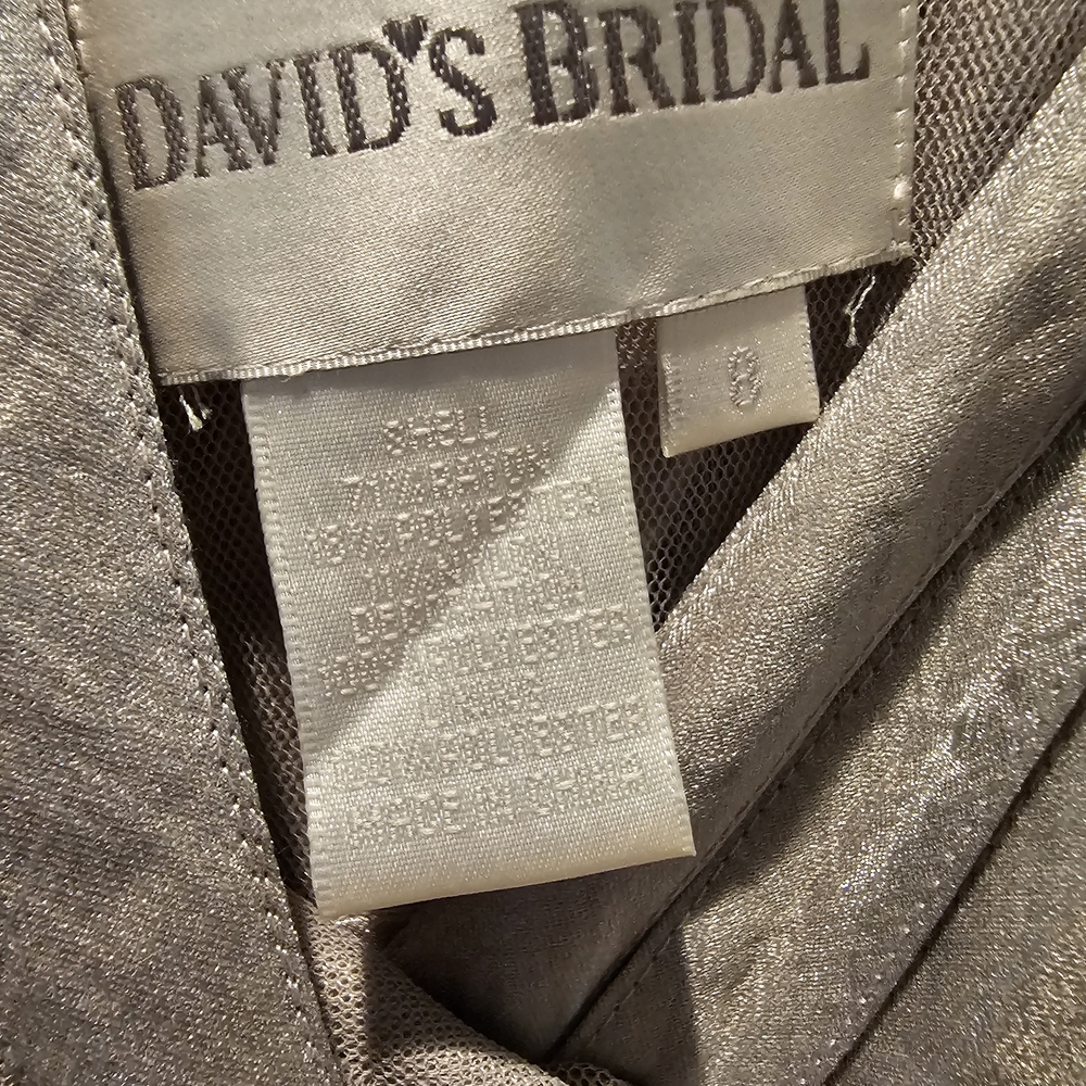 David's Bridal Silver Dress